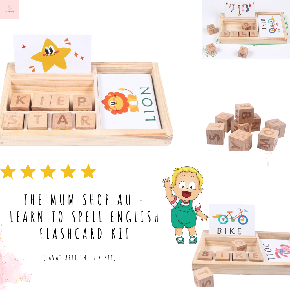 The Mum Shop AU -Learn to spell English FlashCard Kit