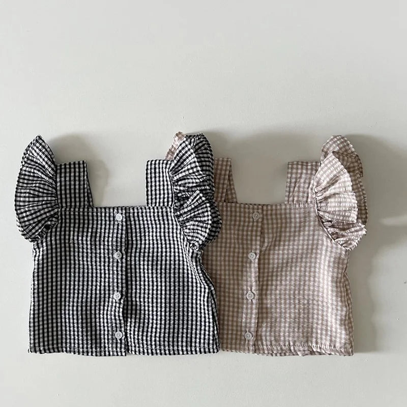 The Mum Shop AU- 2023 Summer Baby Girl 2PC Vintage Set -Available in 2 x Colors & Age 0-36months