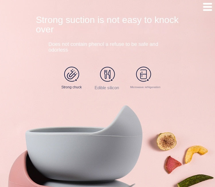 The Mum Shop Au - Baby/Toddler Silicone Sticky Dinner /Feeding Assistant Set (Bib, Bowl, Spoon, Fork, Cup, Straw, Plate) Available in 6 x Colors)