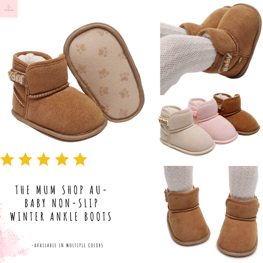 The Mum Shop AU-Baby Non-Slip  Winter Ankle Boots -Available in multiple colors