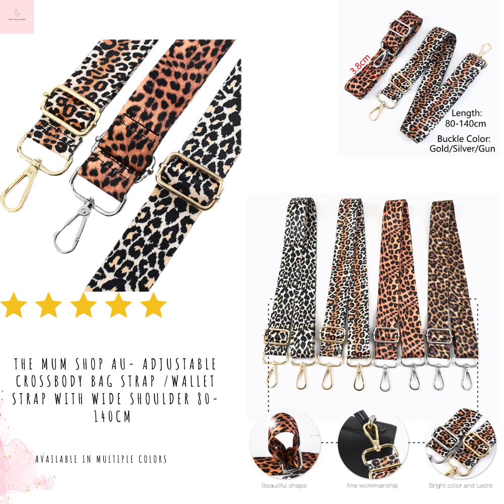 The Mum Shop AU- Adjustable crossbody bag strap /wallet strap with Wide Shoulder 80-140cm