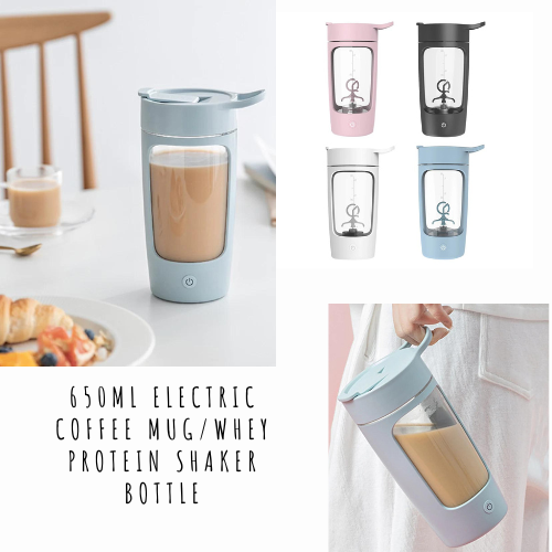 650Ml Electric Whey Protein/Coffee Mixer Bottle