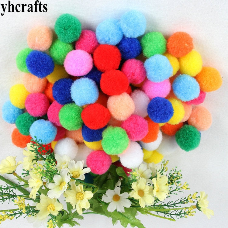 100PCS Toddler /Kindergarten Educational POM-POMS -2cm