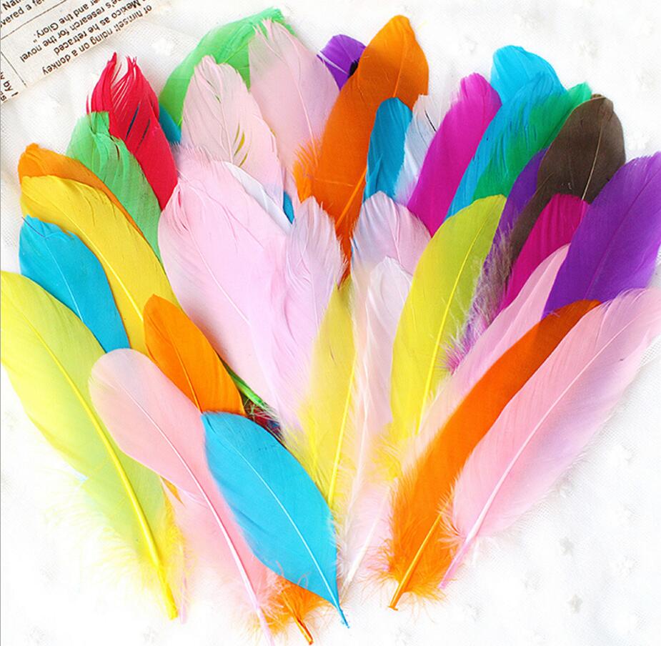50pcs/Pack Kindergarten Handmade Colorful Feathers for DIY Toddler Activities