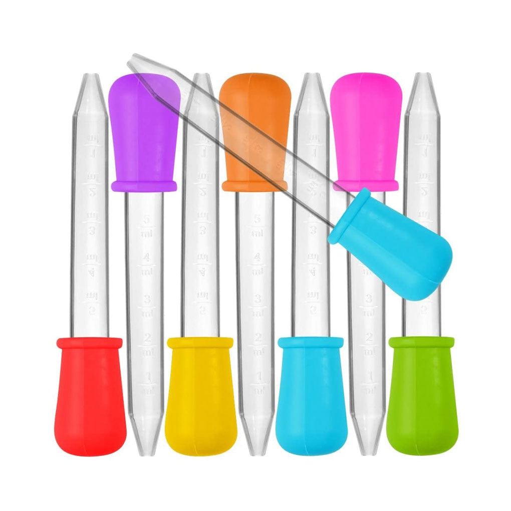 10 PCS -5ml Silicone Plastic Pipette Dropper (Toddler educational Pipette)