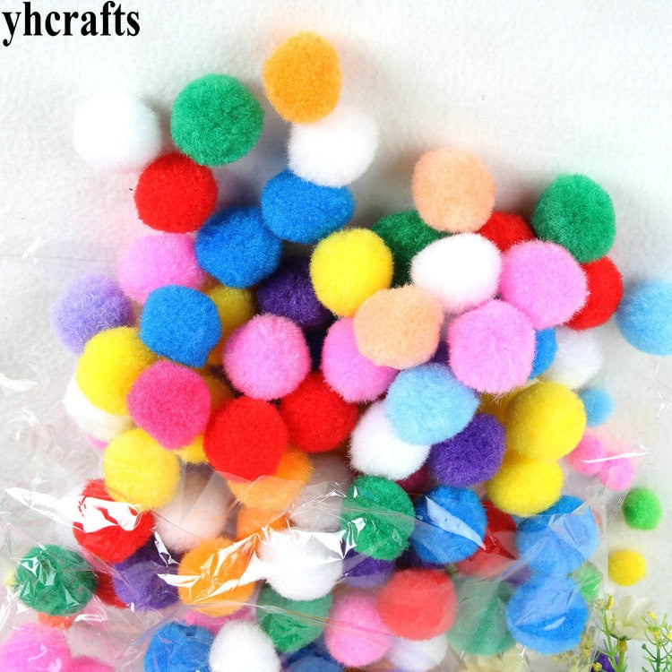 100PCS Toddler /Kindergarten Educational POM-POMS -2cm