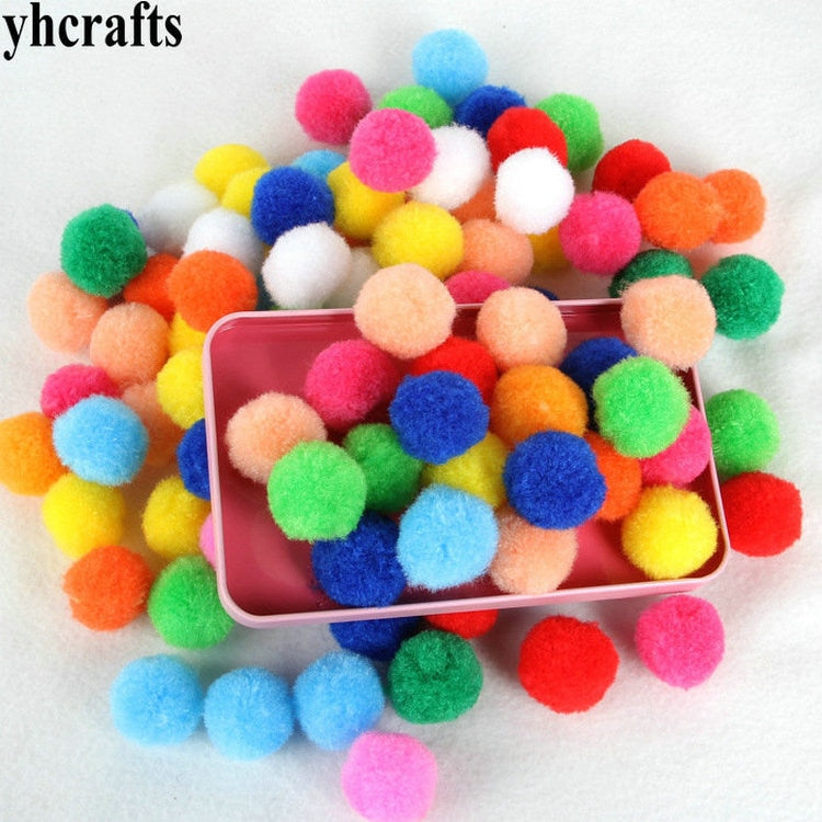 100PCS Toddler /Kindergarten Educational POM-POMS -2cm