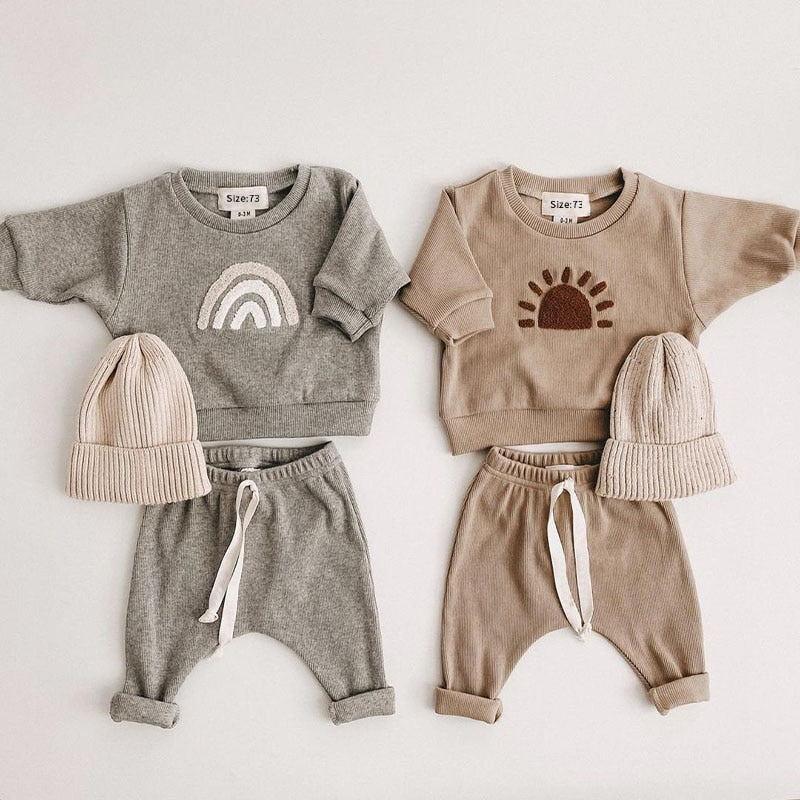 Baby/Toddler Natural Cotton -Full Outfit (4x styles to choose from) Size 3months-3years)