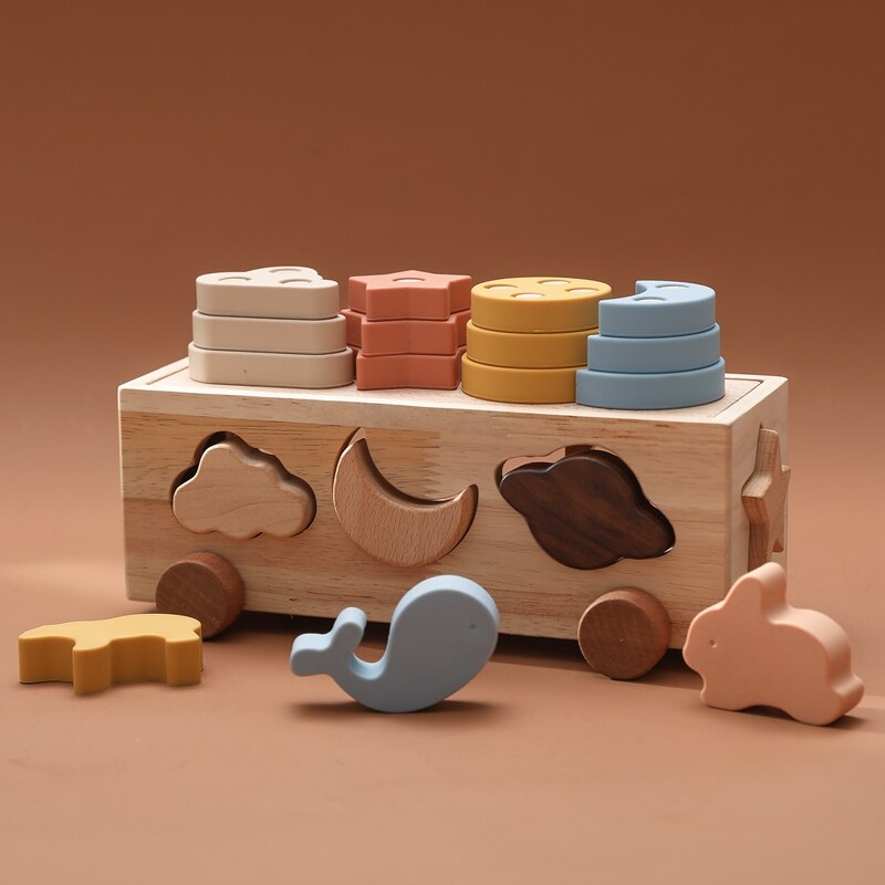 Toddler Natural Montessori Educational Wooden Toy Set-3 styles to choose from