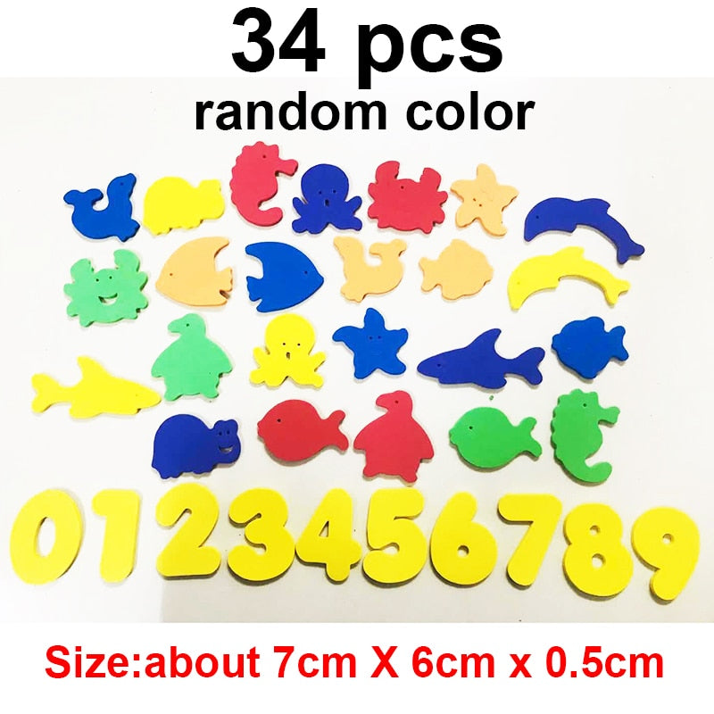 Baby/Toddler educational Bath Foam Stickies