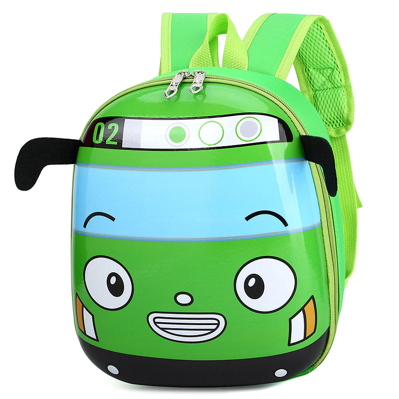 3D Kids- Turtle shell Hard cover BUS School Backpack