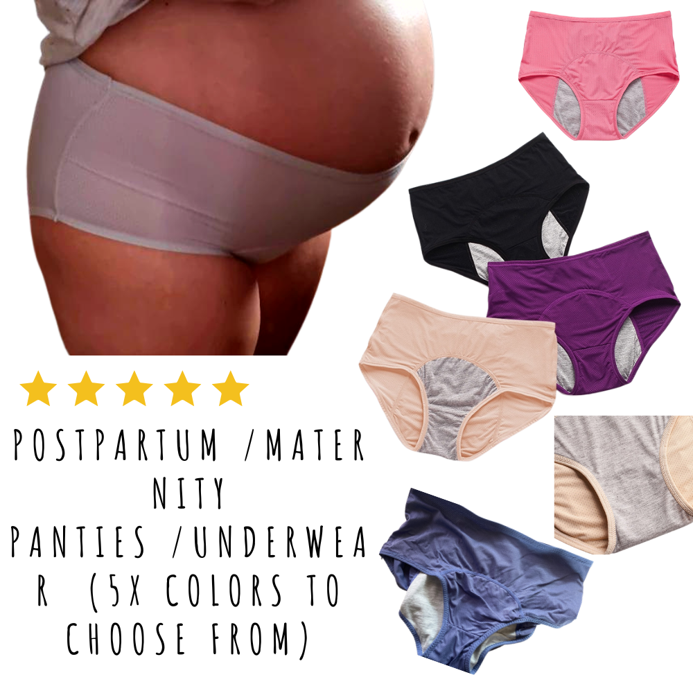 Postpartum /Maternity Panties /Underwear (5x colors to choose from)