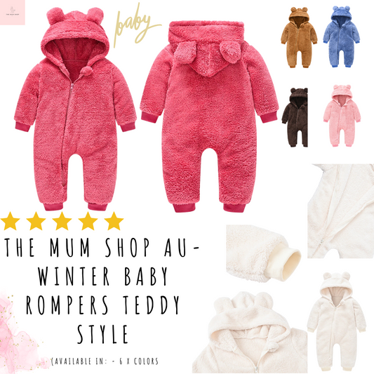 The Mum Shop AU-Winter Baby Rompers Teddy Style (Available in 8x colors)