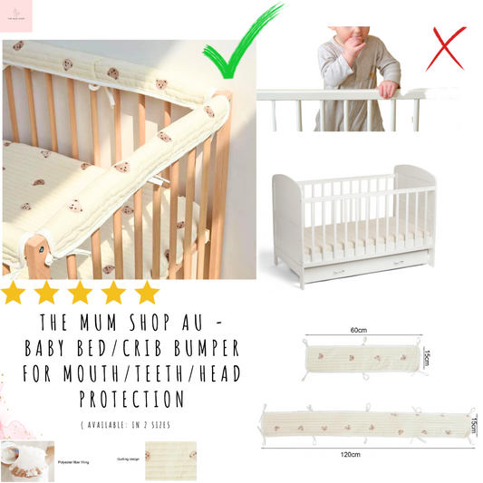 The Mum Shop AU - Baby Bed/Crib bumper for mouth/teeth/head protection