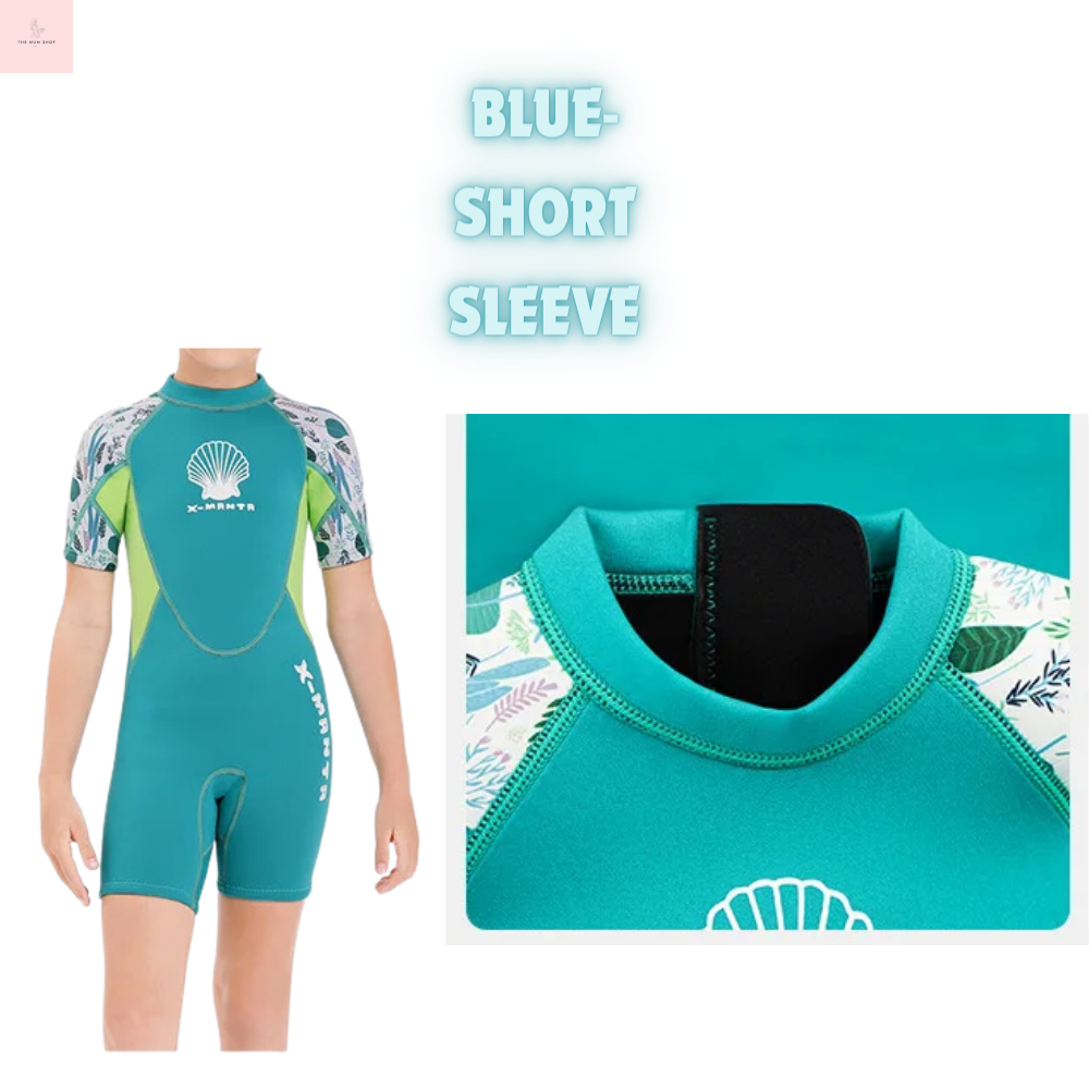 The Mum Shop AU-Summer 2023 Girls Surf/Swimsuit  -Available in Pink & Blue , 2 options to choose from Long Sleeve or Short Sleeve