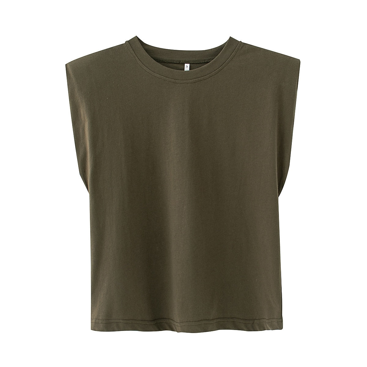 The Mum Shop Au- Summer Padded Shoulder No-Sleeve T-Shirt (Available in Sizes S,M,L)  Colors -Pink,White, Black, Green