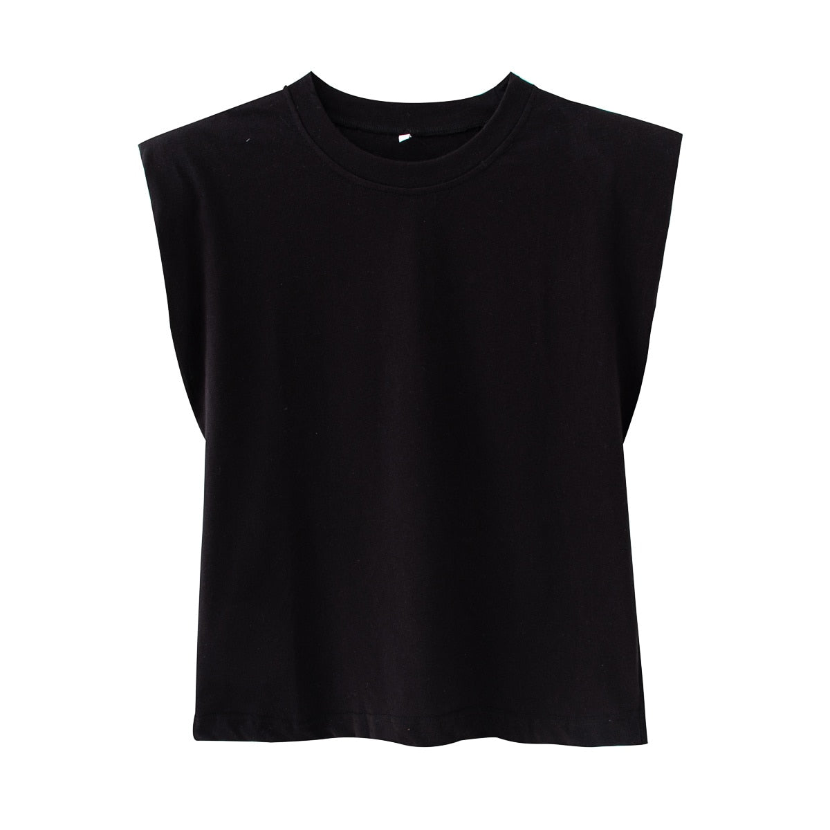 The Mum Shop Au- Summer Padded Shoulder No-Sleeve T-Shirt (Available in Sizes S,M,L)  Colors -Pink,White, Black, Green