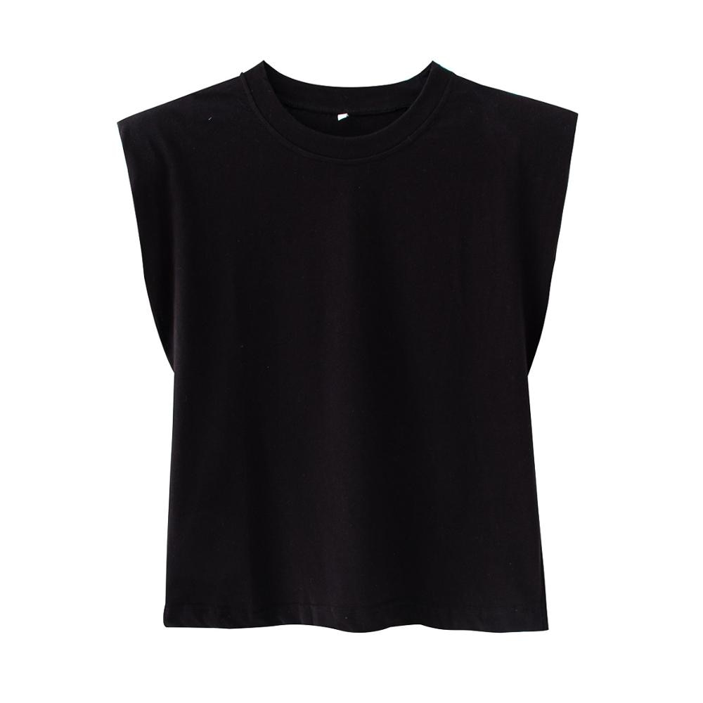 The Mum Shop Au- Summer Padded Shoulder No-Sleeve T-Shirt (Available in Sizes S,M,L)  Colors -Pink,White, Black, Green