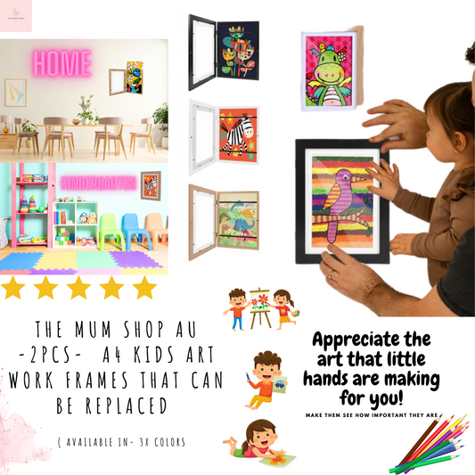 The Mum Shop AU -2PCS-  A4 Kids Art Work Frames that can be replaced (Available in 3 x Colours)