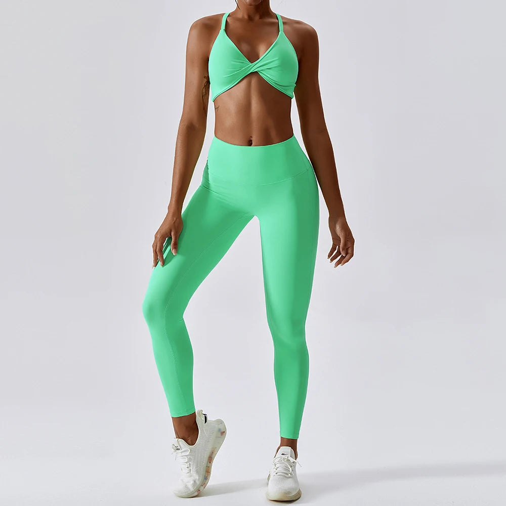 The Mum Shop AU-MumBellFitness 2 PCS High-Waisted Gym Set -Available in multiple colors, Summer & Winter Style & sizes s,m,l,xl, XXL,
