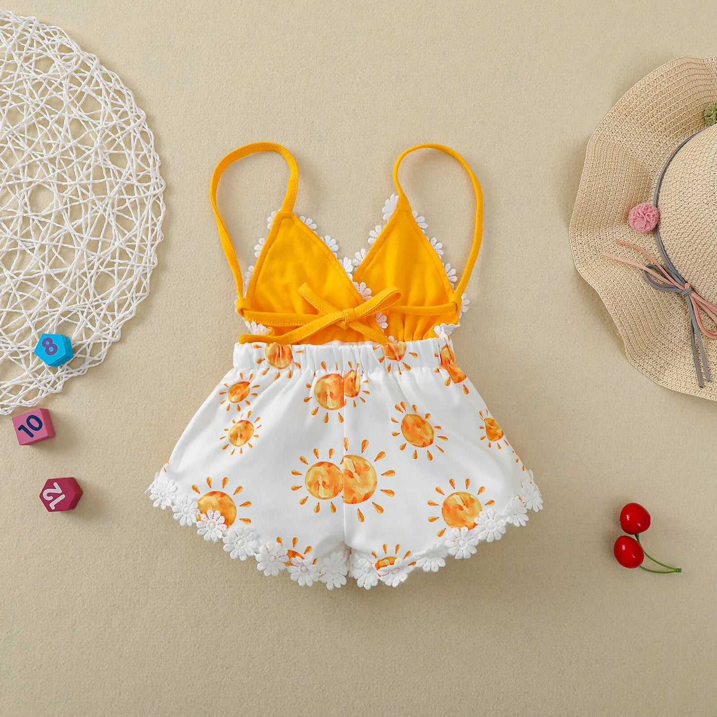 The Mum Shop AU-Girls Summer Beach Jumpsuit/ Rompers -Available in Sizes:6 months-4 Years
