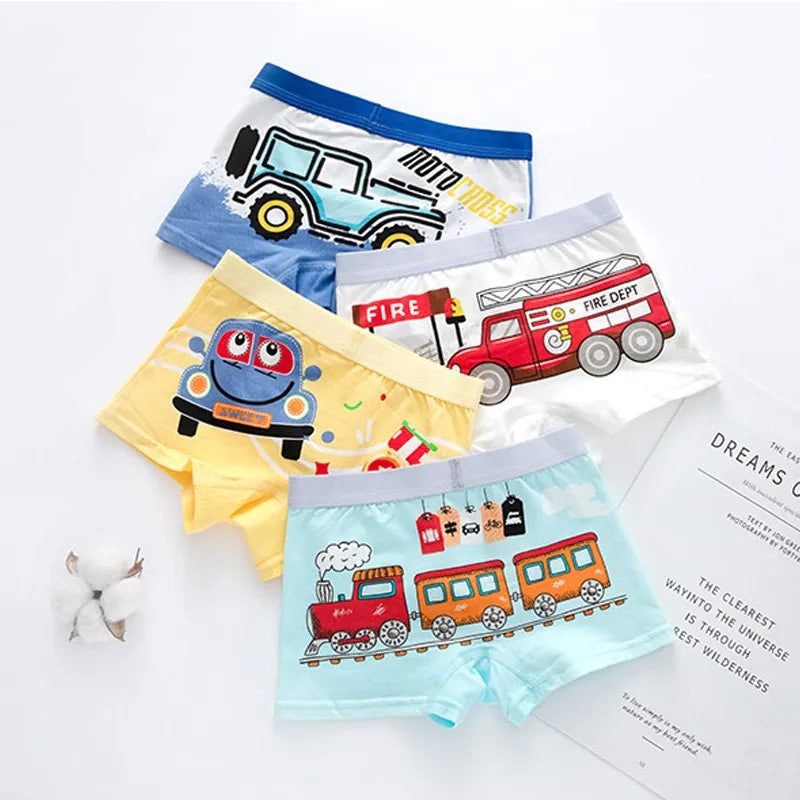The Mum Shop AU- Boys Underwear 4PCS -Construction Themed-(Available in Sizes 2Y-11Years)