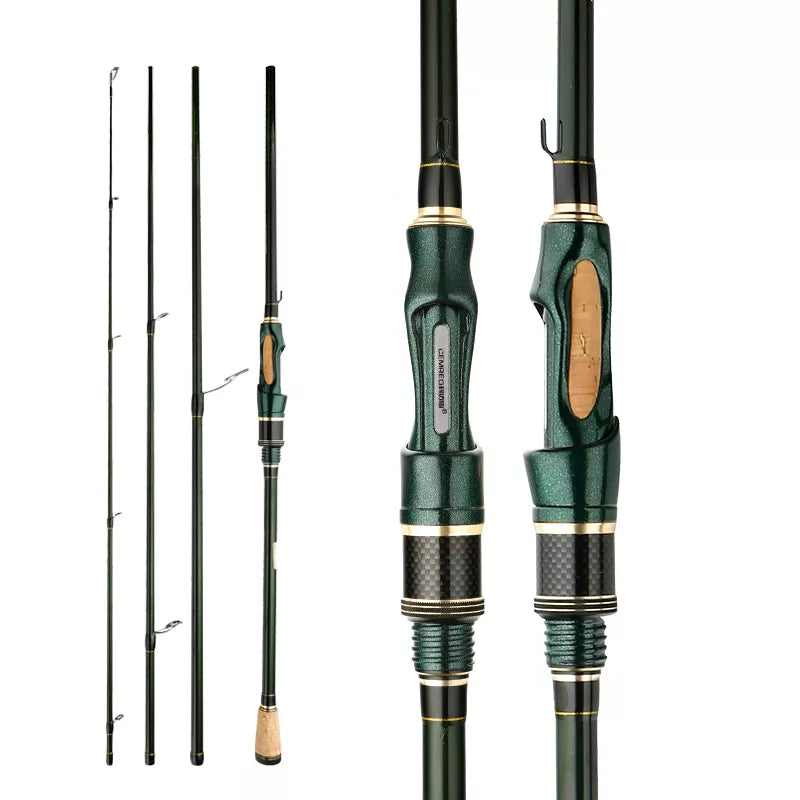 The Mum Shop AU-Outdoor Mum CEMREO Spinning Casting Carbon Fishing Rod 4-5 Sections 1.8m/2.1m/2.4m Portable Travel Rod Spinning Fishing Rods Fishing Tackle