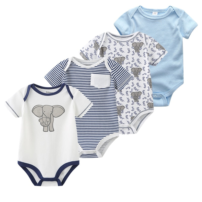 The Mum Shop AU- 4Pcs Summer BabyGrow/Onesie Set -Available in Sizes 3months-12months, Multiple sets to choose from