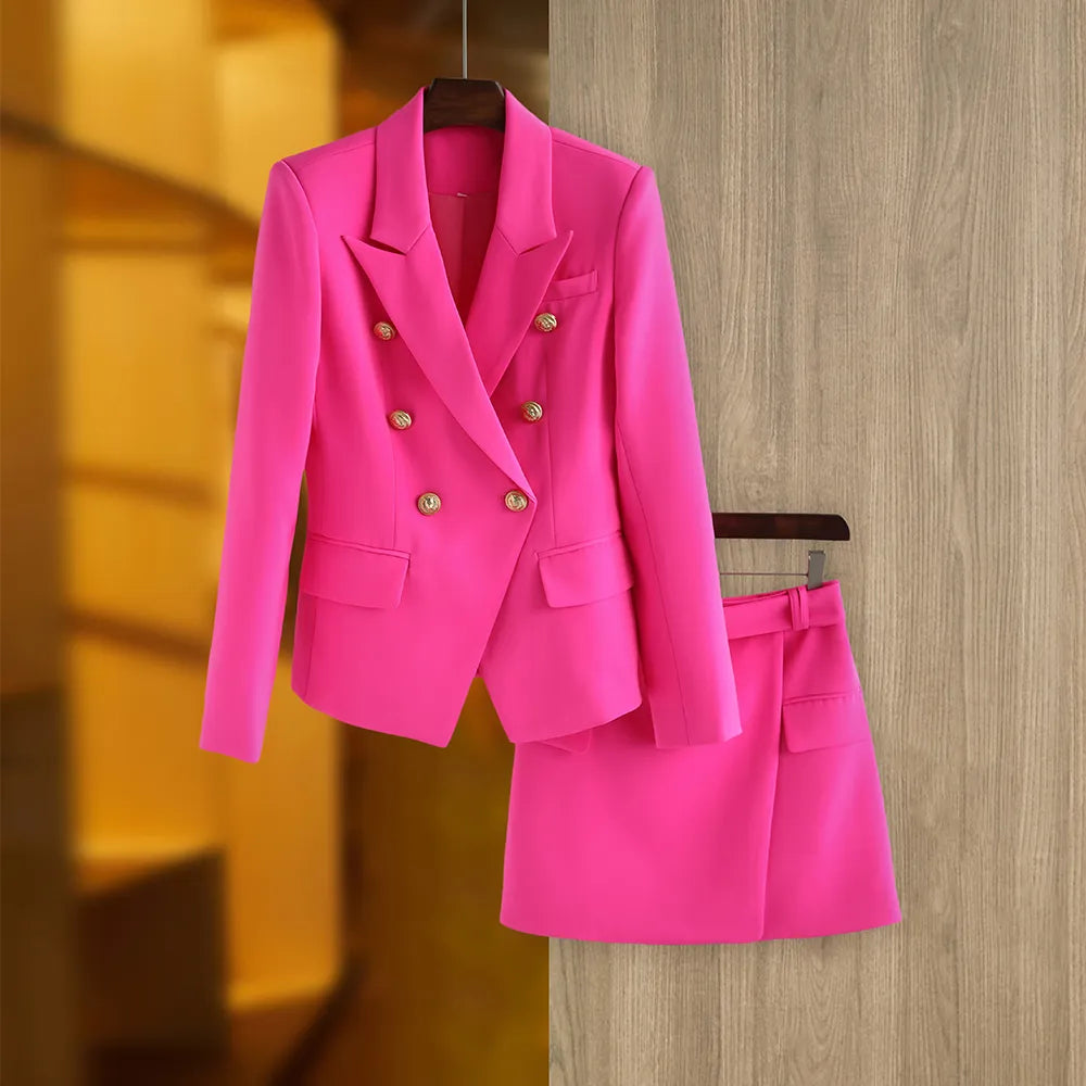 The Mum Shop AU-Corporate Mum 2PCS Blazer Set- (Available in Pink, Red, White, Blue-Sizes S, M, L, XL)