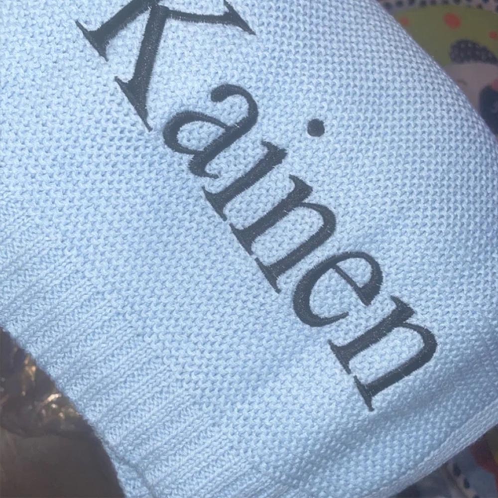 The Mum Shop Au -Custom Name Embroided Baby Blanket