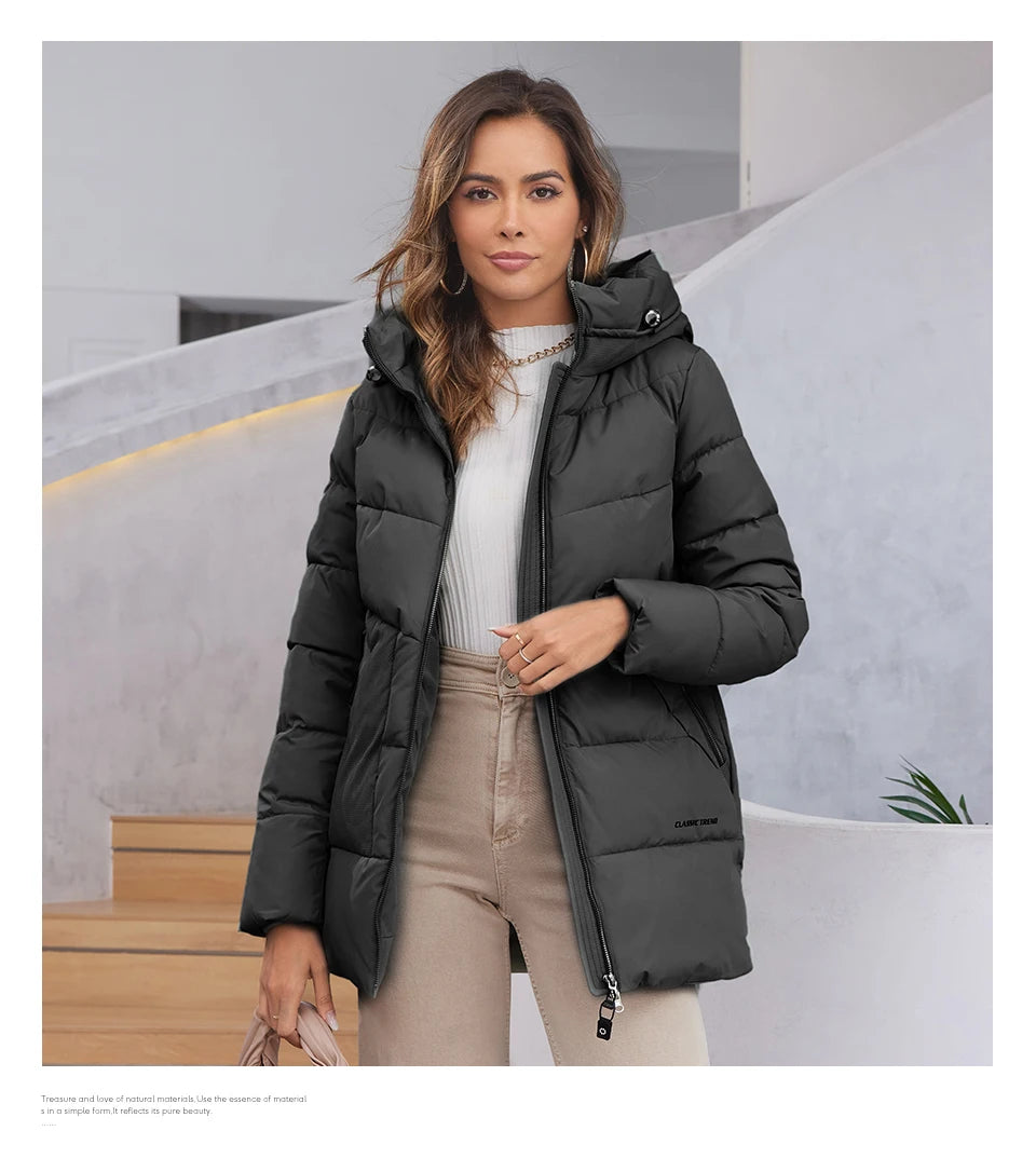 THE MUM SHOP AU-2024 Woman Hooded Winter  Jacket -Available in sizes S,M,L,XL,XXL,XXXL with multiple colors to choose from