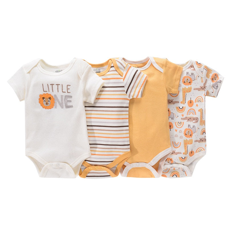 The Mum Shop AU- 4Pcs Summer BabyGrow/Onesie Set -Available in Sizes 3months-12months, Multiple sets to choose from