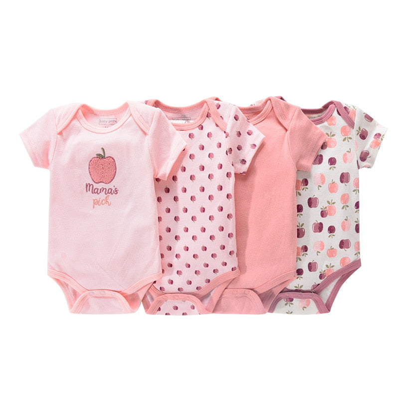 The Mum Shop AU- 4Pcs Summer BabyGrow/Onesie Set -Available in Sizes 3months-12months, Multiple sets to choose from