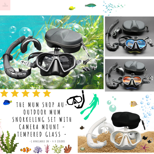 The Mum Shop AU-Outdoor Mum Snorkeling Set with Gopro Mount - Tempered Glass -Available in 4 different sets