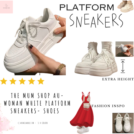 The Mum Shop AU-White Platform Shoes
