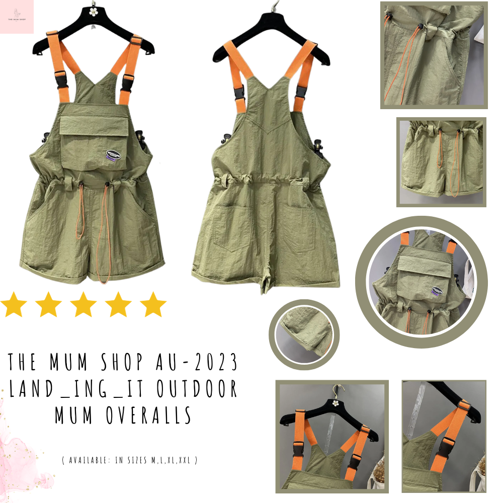 The Mum Shop AU-2023 Landingit Outdoor Mum Overalls (available in Sizes M, L ,XL,XXL )