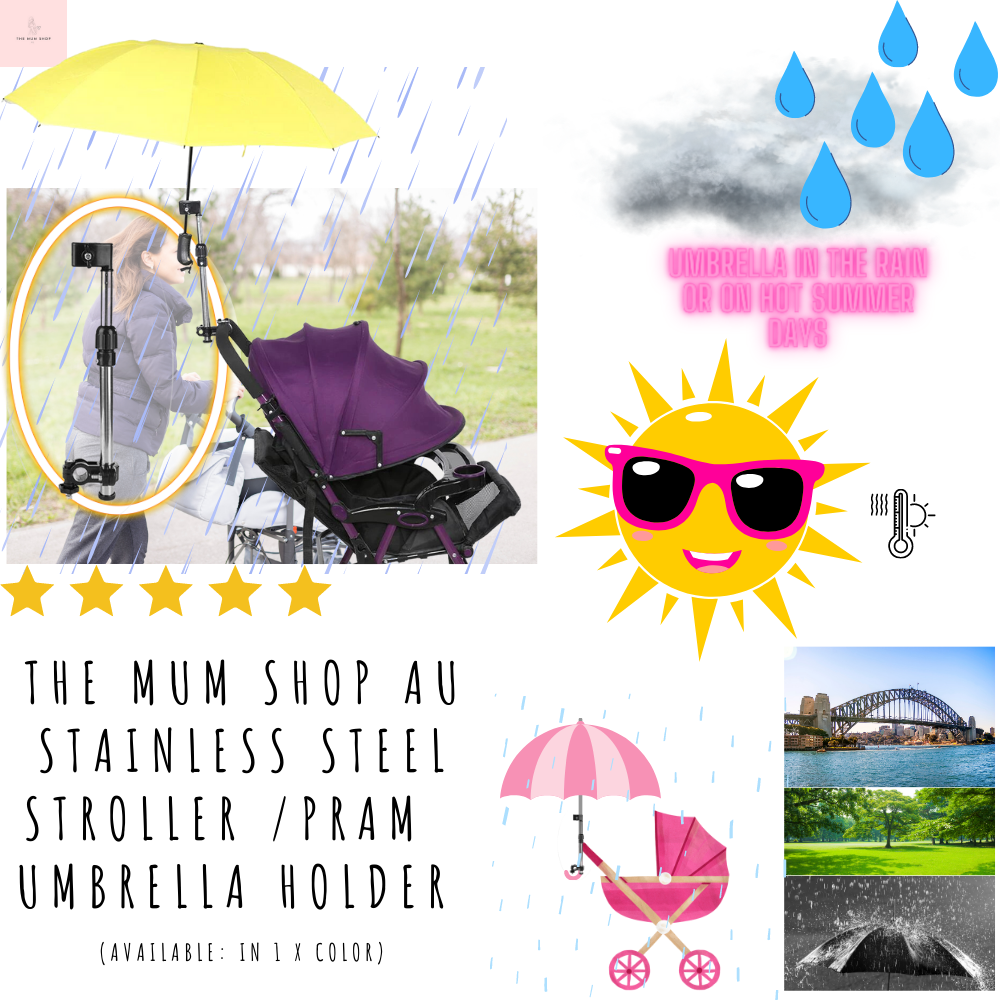 The Mum Shop AU Stainless Steel Stroller /Pram  Umbrella Holder