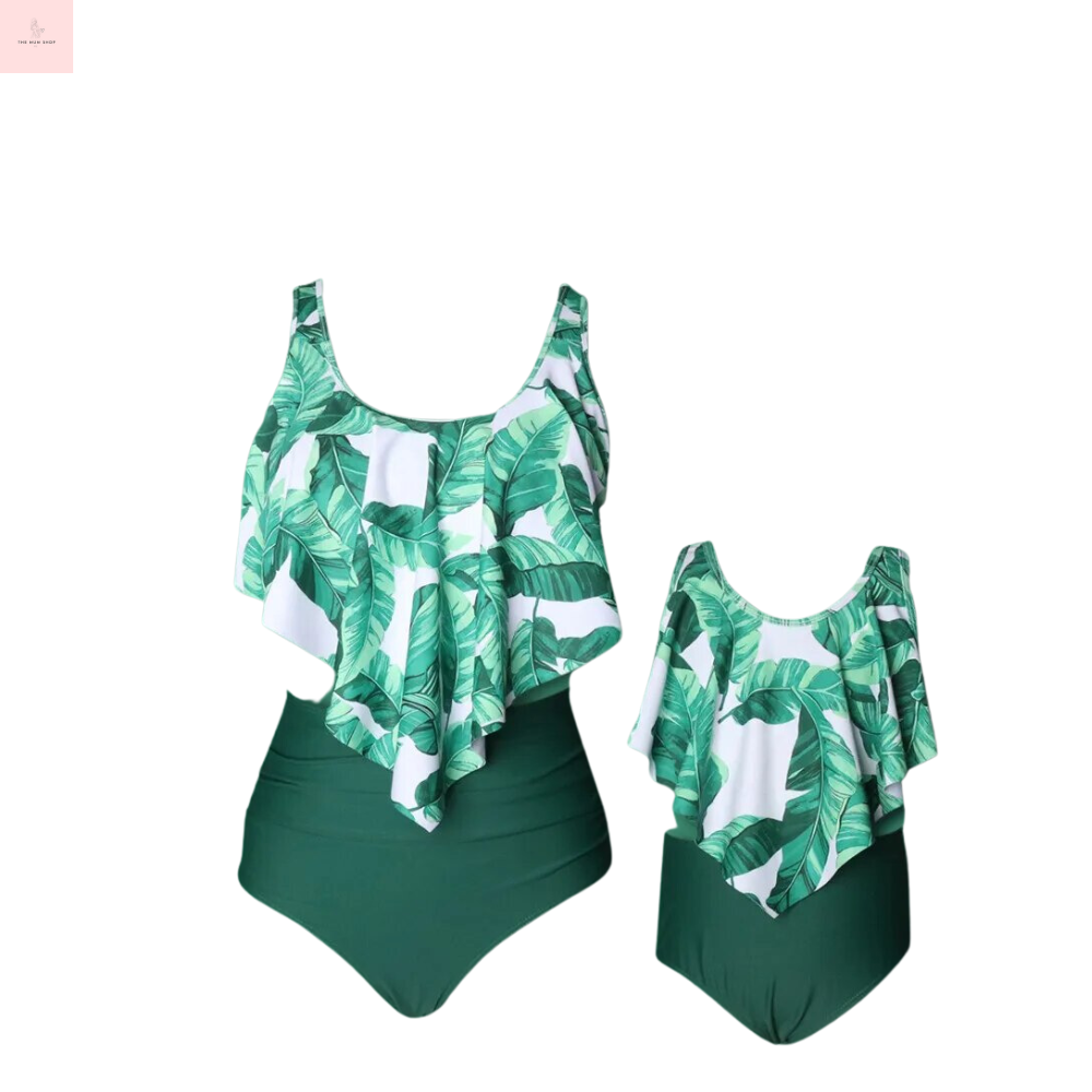 The Mum Shop Au- Mum & Girl High Waist Matching Swimsuits -(Available in 2x Colors-Mum Size S-XL , Kids 1Years-12years)
