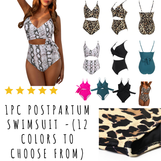 1PC Postpartum Swimsuit -(12 colors to choose from)