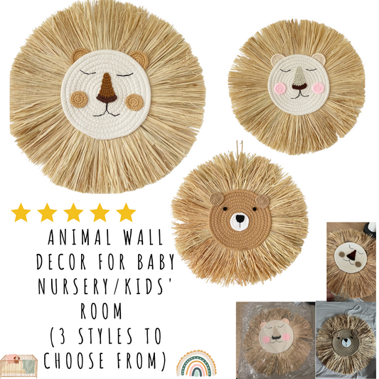 Animal Wall Decor for Baby Nursery/kids room (3 styles to choose from)