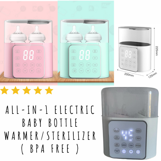 All-in-1 Electric Baby Bottle Warmer/Sterilizer( BPA Free ) 3 colors to choose from