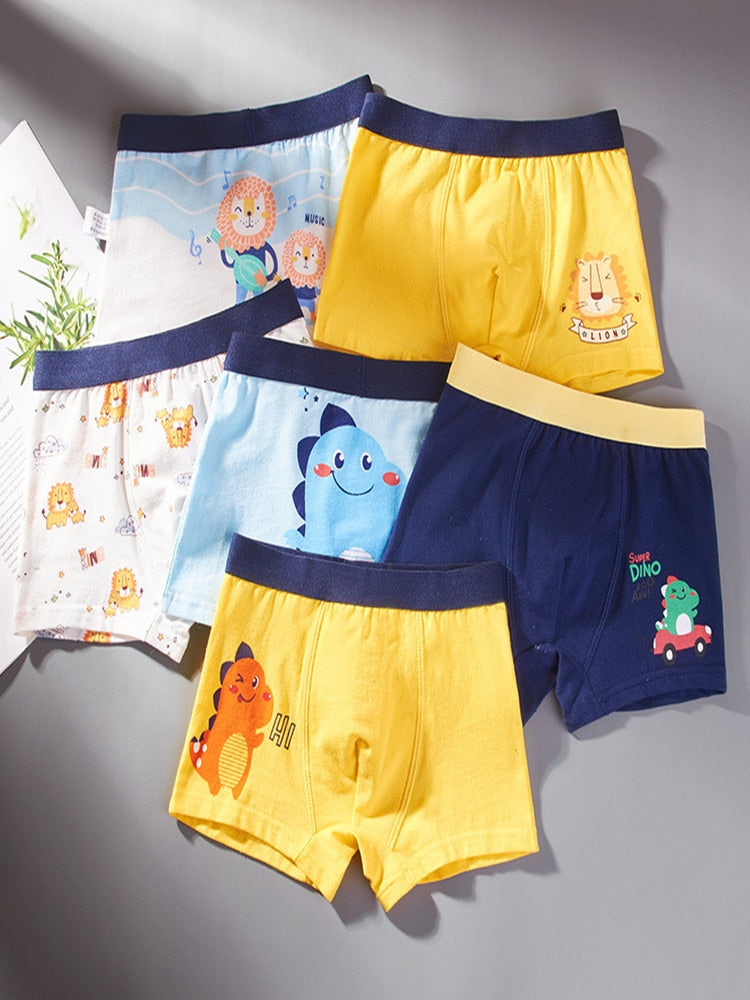 4 PCS- Boys comfortable cotton underwear( Sizes available 2y-12Y)