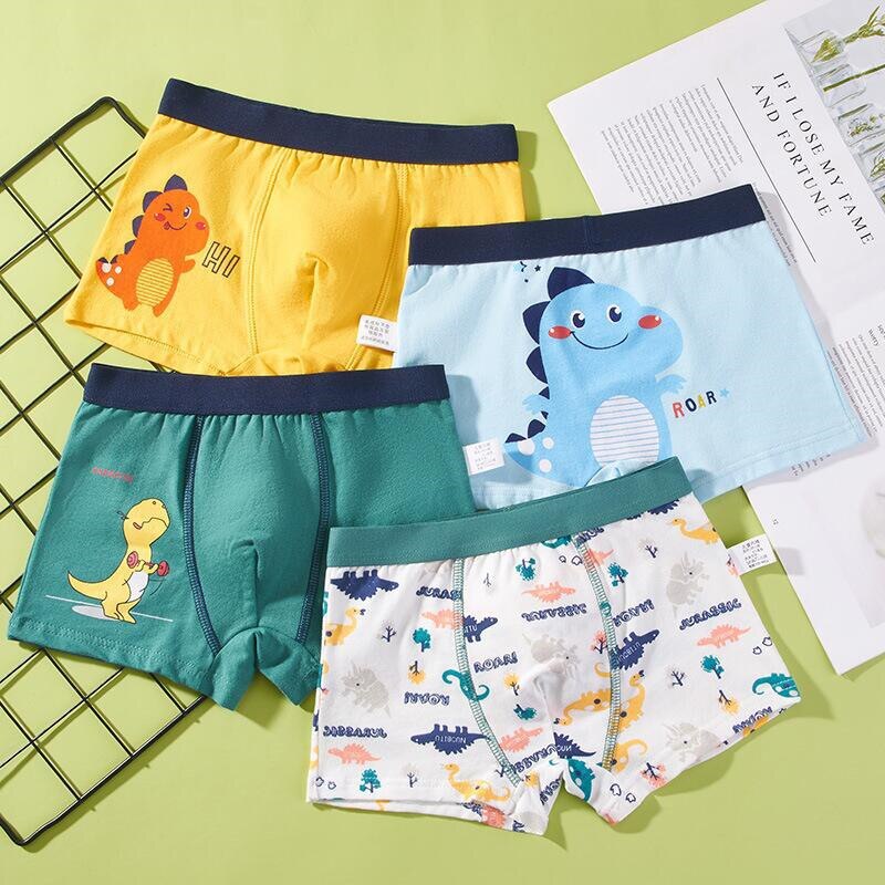 4 PCS- Boys comfortable cotton underwear( Sizes available 2y-12Y)