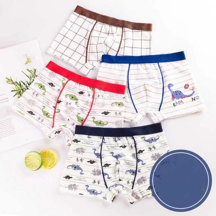 4 PCS- Boys comfortable cotton underwear( Sizes available 2y-12Y)