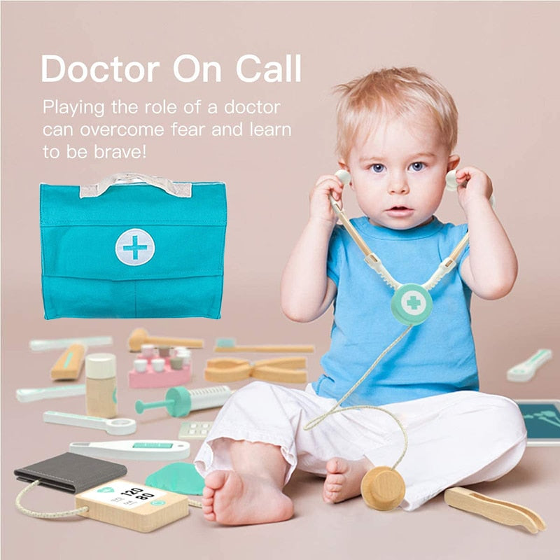 All Inclusive Wooden Toddler Doctor/Dentist Playset