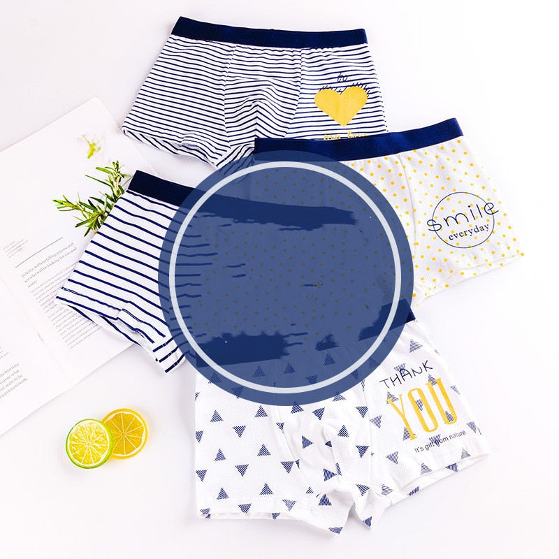 4 PCS- Boys comfortable cotton underwear( Sizes available 2y-12Y)