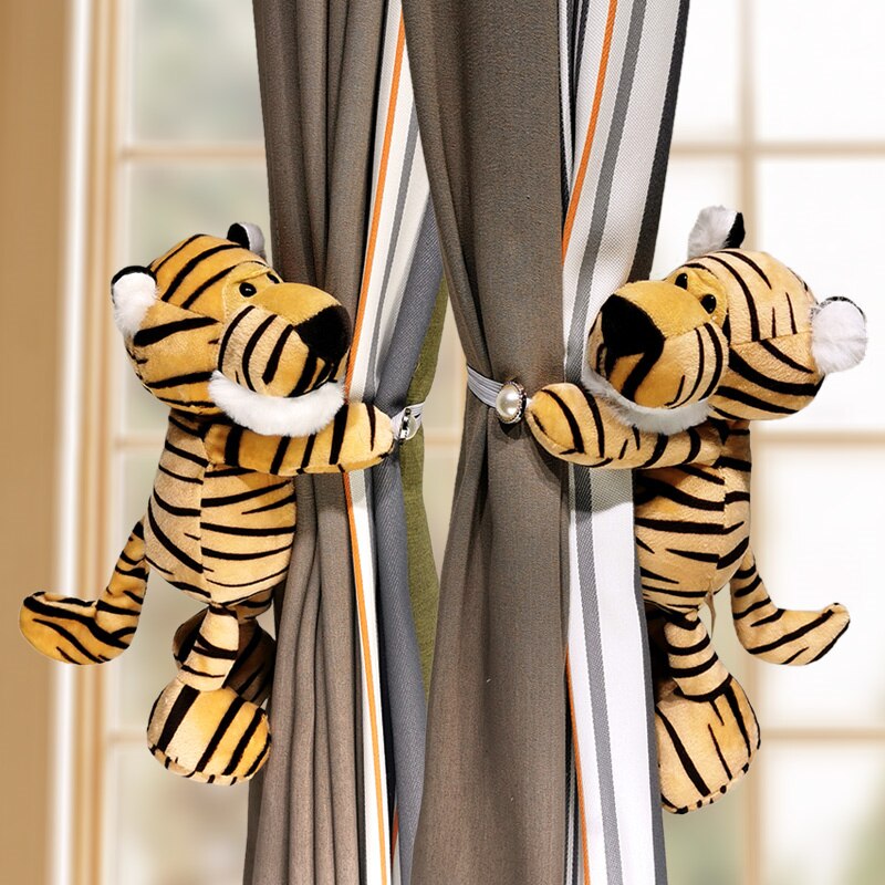 2pcs Curtain Tieback for Nursery/kids Room -Soft Safari Animal kids room curtain tieback decor