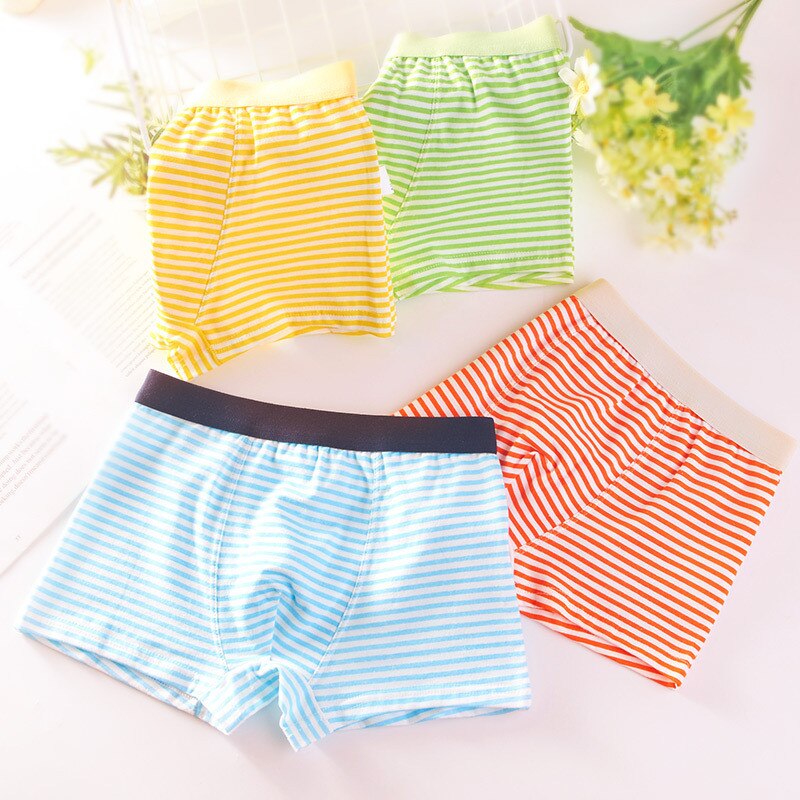 4 PCS- Boys comfortable cotton underwear( Sizes available 2y-12Y)