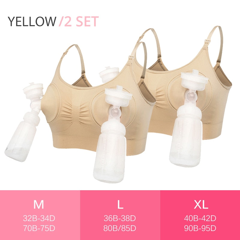 2 PCS Breastfeeding Pumping Bra/ Nursing Bra