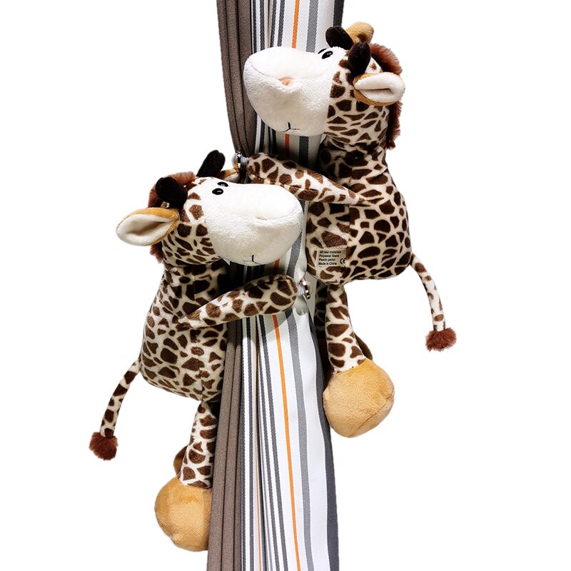 2pcs Curtain Tieback for Nursery/kids Room -Soft Safari Animal kids room curtain tieback decor